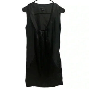 Laila Azhar Black 100% Silk Midi Dress Size 2